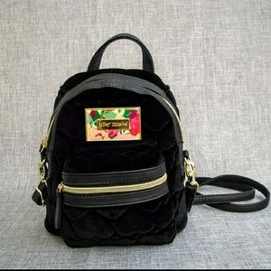 NWOT Betsy Johnson BM19280 Black Mini Blackpack
